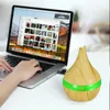 Colorful 300ml Humidifier Aroma Essential Oil Diffuser Ultrasonic Air Purifier with Color Changing LED Light USB Charger Wood Grain for Office Home Car Vehicle
