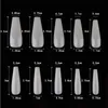 False Nails 100 Pcs/Box UV Gel Full Cover Acrylic Clear And Natural Nail Ballerina Coffin Fake DIY Manicure Tips Beauty Tools Prud22