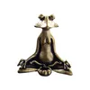 PCS Decorative Copper Frog Zen Méditation Holder Home State Inscription Burner Fragrance Lamps5406770