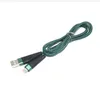 Mikro USB Kabloları Tipi C Kablosu Adaptörü Veri Sync Metal Şarj Telefon Adaptörleri Kalınlığı Güçlü Örgülü 3A Hızlı Şarj