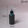 10 PCS 30 ML Bottiglie di plastica nera Olio essenziale e integratore di fragranze Contenitore per imballaggio Piccolo foro Fillinghigh qty