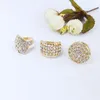 Magnifique perceuse complète cristal gemme anneau mélange Style Multi Design personnalisé femmes bijoux 30 pcs/lot