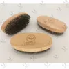 MOQ 50 stks Uw Logo Aangepaste Boar Border Borstels Houten Handvat Graveren Houten Gezichtsreinigingsborstel Heren Grooming Tool Barber Shop