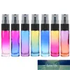 10ml Gradient Pure Color Essential Oil Perfume Spray Bottle Tomt Tjock Glasflaskor Slitstarkt För Travel Kosmetisk Container Owd8773