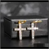 Knot Luxury Designer Jewelry Women Earrings Hip Hop Jewlery Men Earings Iced Out Diamond Cross Hoop Orecchini Firmati Des