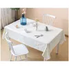 white plastic tablecloth