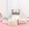 Purse Korean Kids Purses And Handbags Mini Crossbody Cute Girls Pearl Hand Bags Tote Little Girl Small Coin Pouch Party Gift4453454