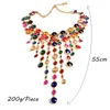 Chokers High-end Statement Rhinestones Necklace Accessories Handmade Fashion Colorful Crystals Necklaces Jewelry For Women Llis22