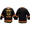 Nikivip Custom Team Tyskland Deutschland White Black Retro Ice Hockey Jersey Men Stitched Custom Number Name Jerseys