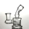 Bongs à eau en verre de 2,5 pouces d'épaisseur avec narguilé 10mm femelle clair Pyrex plates-formes pétrolières de voyage