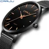 CRRJU Creative Quartz Homens Dress Watch Leather Luxo Army Exército Sport Sport Watches Relógio Masculino Relogio Masculino Reloj Hombre 210517