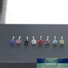 20Pcs/Box Body Nose Piercing Jewelry Nose Rings Studs For Women Colored Crystal Flower Nail Jewelry Wholesale