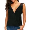 Women's Blouses & Shirts Plus Size Fashion Women Lace Sexy V-Neck Backless Vest Tank Tee Top Ladies Shirt Casual Sleeveless Blouse Summer Fe