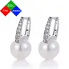BSL fijne sieraden real 925 sterling zilveren shell oorknopjes voor vrouwen verjaardag cadeau mode parel oorbel sieraden