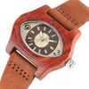 Turkish Mal Eye Braceletes Relógios De Madeira Mulheres Mulheres Genuíno De Couro Étnico Vintage Quartz Watch Mulher Men Bamboo relógios de pulso