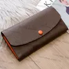 Wholesale Coin Purse Card Bag Hand Bags 9 Colors Fashion Zipper Pocke Men Women Leather Wallet Long Purses With Orange Box Classic Letter Print