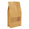 Open window beans Bread biscuit packaging box spot octagonal packing bag tea snacks kraft paper custom food grade material package k06