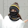 帽子の冬の女性のマスクバラクラバの女の子のスカーフの厚い暖かいフリースの中の暖かいフリースの中のナットセット3pcs冬s 211119