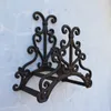 Wrought Iron Hose Rack Holder Equipment Scrowl New Garden Outdoor Decorative Reel Hanger Cast Antique Style Rust Brown Finish Wall2589958