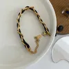 Ghidbk Unique Design Stainless Steel Leather Chain Bangles Awesome Statement Bracelets Demo Women Street Style Jewelry Q0719