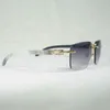 2022 all'ingrosso della fabbrica nuovi occhiali da sole in legno naturale uomo nero bianco corno di bufalo vintage senza montatura occhiali quadrati culos gafas accessori b