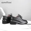 Sofitina Moda Solid Pompy Neutralne Wysokiej Jakości Prawdziwej Skóry Wygodne Kwadratowe Kwadratowe Obuwie Obuwie Kobiet Pompy SC566 210513