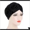 Beanie / Chapéus Chapéus Chapéus Chapéus, Lenços Luvas Moda Aessórios Entrega 2021 Estilo Turbante Nó Índia Cap Hijabs Lenço Muçulmano Big FL