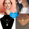 Halsband örhängen Set Fashion Jewelry Key Stud Link Chain Lock Pendant Heart 1 PCSS/Lots Statement Par For Women