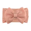 Big 5.5INCH Puff Bows Nylon Headband för Baby Girls Knotbow Nylon Turban Headband Barn Barn Hårtillbehör