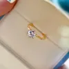 S925 zilveren charme punk band ring met een diamant voor vrouwen bruiloft sieraden cadeau in twee kleuren vergulde hebben speciale stijl PS8909
