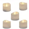 12 PCS Realistic and Bright Flickering Bulb Battery Operated Flameless LED Tea Light for Seasonal & Festival Celebration 5035 Q2