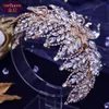 Luxury Gold Bridal Hair Band Tiara Baroque Crystal Bridal Headwear Crown Rhinestone with Wedding Jewelry Hair Accessories Diamond 5073460