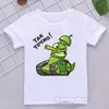 10 adet = 1 paket Toptan Yeni Erkek T-shirt Komik Tank Grafik Baskı Çocuk Giysileri Yaz Moda Tshirt Hiphop Boy T Gömlek Tops Sevimli Karikatür Erkek Giysileri