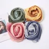 färgmatchande söm enfärgad hög kvalitet premium tung chiffong hijab scarf malaysisk dam halsduk hijab långa sjal sjalar