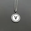 Pendentif Colliers Collier Hommes Rond Espoir Plaque Signalétique En Acier Inoxydable Hip Hop Lettre Déclaration Bijoux Pour Le Cou En Gros