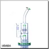 Glass Bongs Doppia Camera Matrix Matrix Percolatore 13 '' Narghilè Collo Bent Collo Acqua Pipa Acqua 19mm Joint Femminile Femminile Infronto BUB BUBBLEL DAB PANG