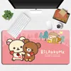 Cute Keyboard Gaming Mousepad Trwałe Gumowa Blokada Krawęta Duża Kreskówka Rilakkuma Podkładka Pod mysz Otaku Laptop Moda Biurka Mata