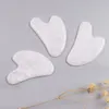 Facial Roller Gua Sha Scraper Massager Set Natuurlijke White Jade Rollers Spa Acupunctuur Schraail Neck Eye Body Beauty Healing Health Massage