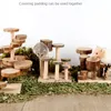 Forniture per piccoli animali Recinzione per criceti in legno Orso dorato Chipmunk Ratto nano Giocattoli per animali Gabbia Log paesaggistico