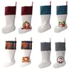 Sublimation Buffalo Plaid Bas de Noël 4 couleurs Blanc Halloween Bonbons Chaussettes Santa Cadeau Sac Arbre de Noël Oranment C8514471625