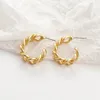 Trendy Gold Metall Tropfen Ohrringe für Frauen Vintage Twist Geometrische Aussage Ohrring Partei Schmuck Großhandel