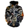 Męskie bluzy bluzy 2021 Est Horror Movie Chucky 3D Drukowane nastolatki Moda Klaun Kapturem Odzież Odzszewa Harajuku Hoodie