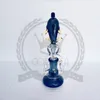 Narghilè in vetro Recycler Bong Tubi per l'acqua Impianto petrolifero Fab Egg Shape da 9" alto Dab Rigs