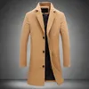 MRMT Brand Men's Jackets Long Solid Color Single-breasted Trench Coat Casual Overcoat for Male Jacket Outer Wear Clothing 211011