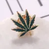 Tree Leaf Enamel Pin Green Leaves Brooch Denim Jackets Backpack Lapel Pins Natural Badge For Women Men