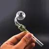 Tubo di fumo colorato curvo Grandi tubi di bruciatore di olio di vetro teschio Pyrex per tubi di acqua Dab Rigs Dhl Free