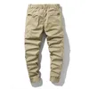 2021 Lato Khaki Outdoor Cargo Spodnie Mężczyźni Czarne Taktyczne Spodnie Casual Luźna Multi Kieszeń Jogging Cargo Spodnie Mężczyźni Duży Rozmiar 29-38 G0104
