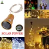 1M 10LED Solaire Bouteille Bouchon chaîne Lumières Cuivre Fée Bande Fil Décoration Arbre De Noël Décor Lampe En Plein Air Jardin Festival Lumière