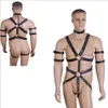 läder harness suspenders