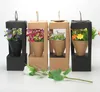 Confezione regalo Scatole per imballaggio di fiori Borsa floreale Design faro Scatola di imballaggio pieghevole creativa Nero/Marrone SN1100